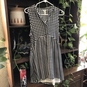 Gingham smocked babydoll picnic dress